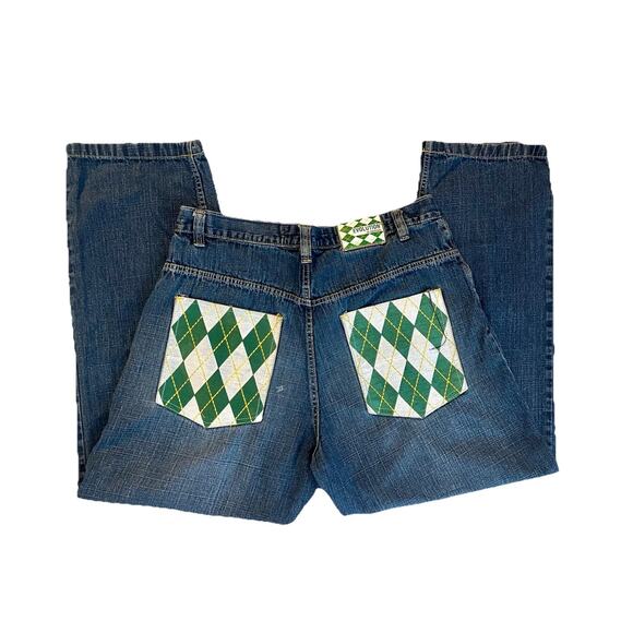 Evolution In Design 38x32 Green Embroidery Pockets Y2K Max Aura - Picture 2 of 8